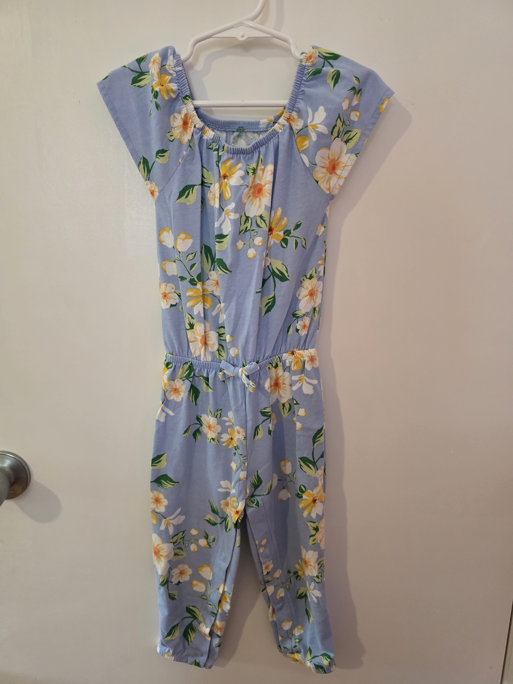 The Children's Place Light Blue Floral Romper